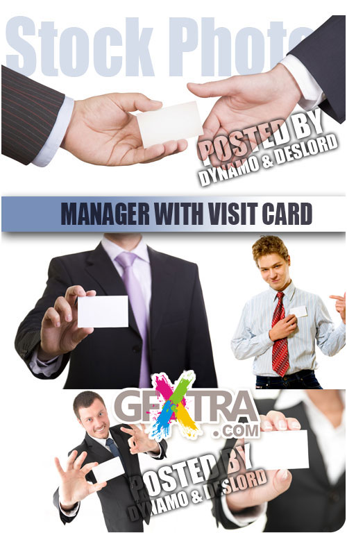 UHQ Stock Photo - Manager with visit card