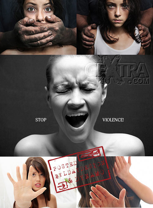 Stock Photo - Stop Violence Concept 5xJPGs