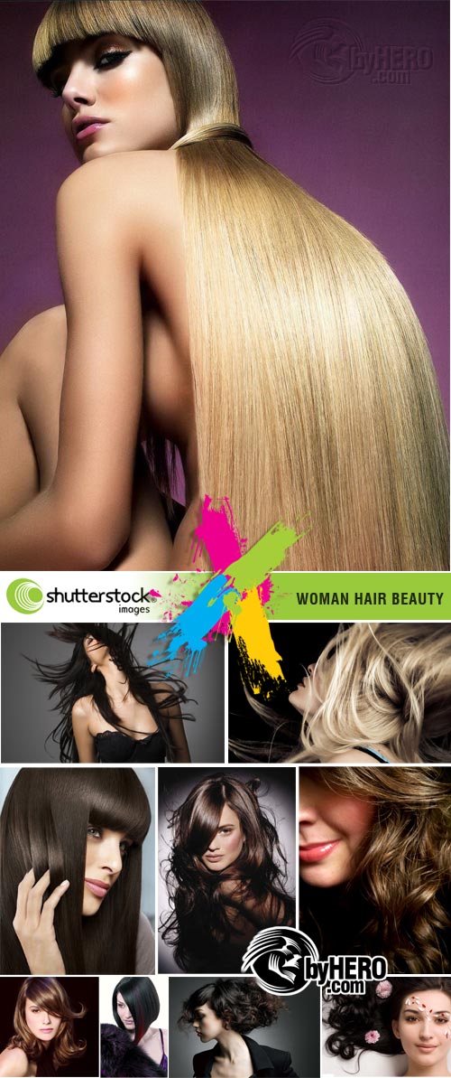 Woman Hair Beauty - Stock Images 10xJPGs
