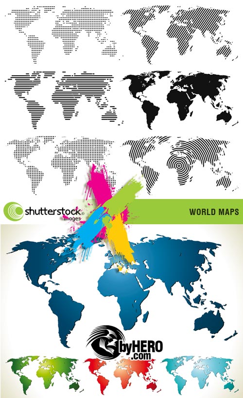 World Maps 2xEPS