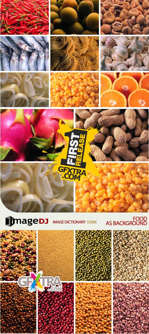 ImageDJ Image Dictionary DI086 Food as Background