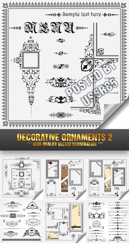 Stock Vector - Decorative Ornaments 2, 7xEPS