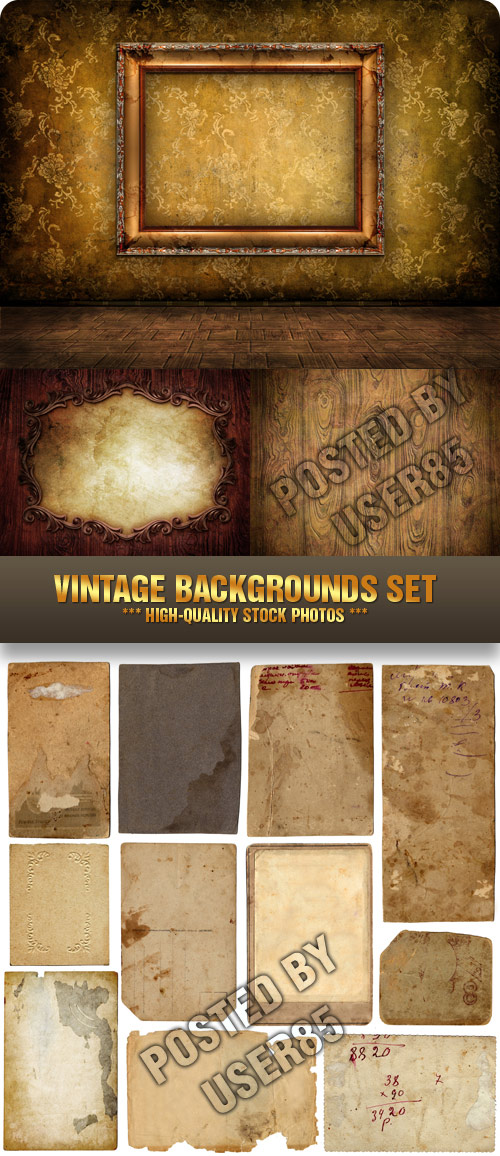 Stock Photo - Vintage Backgrounds Set