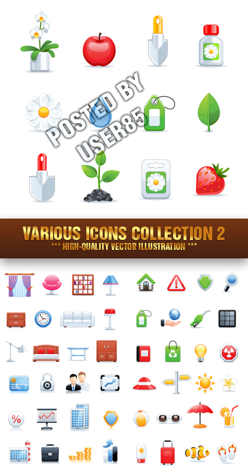 Stock Vector - Various Icons Collection 2