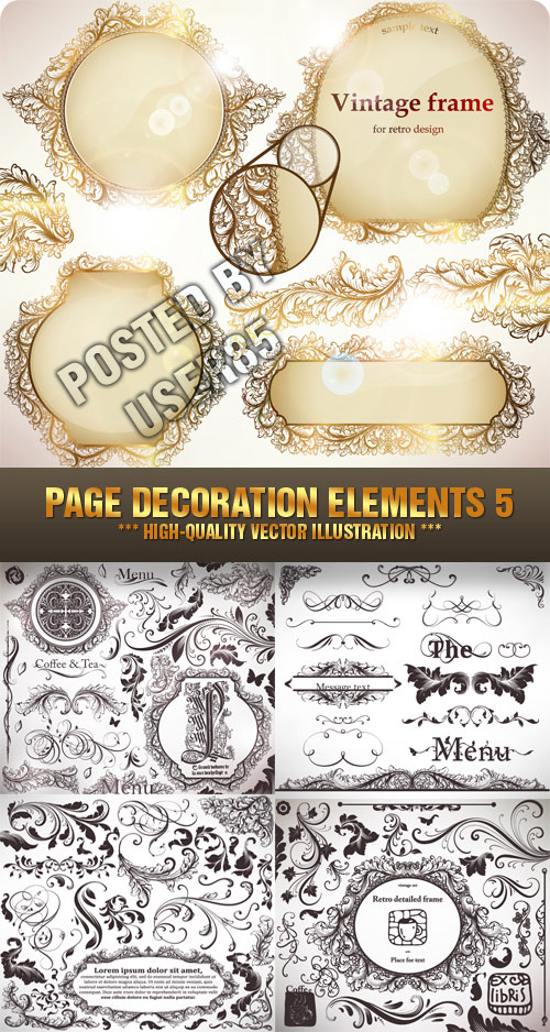 Stock Vector - Page Decoration Elements 5