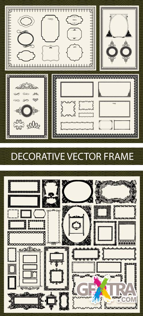 Decorative vector frame