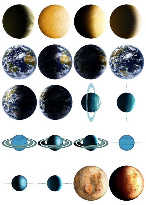 Planets, 88xPSD EverFlight EF01 