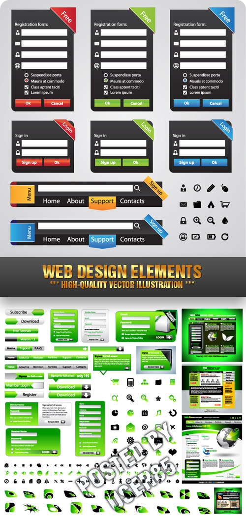 Stock Vector - Web Design Elements