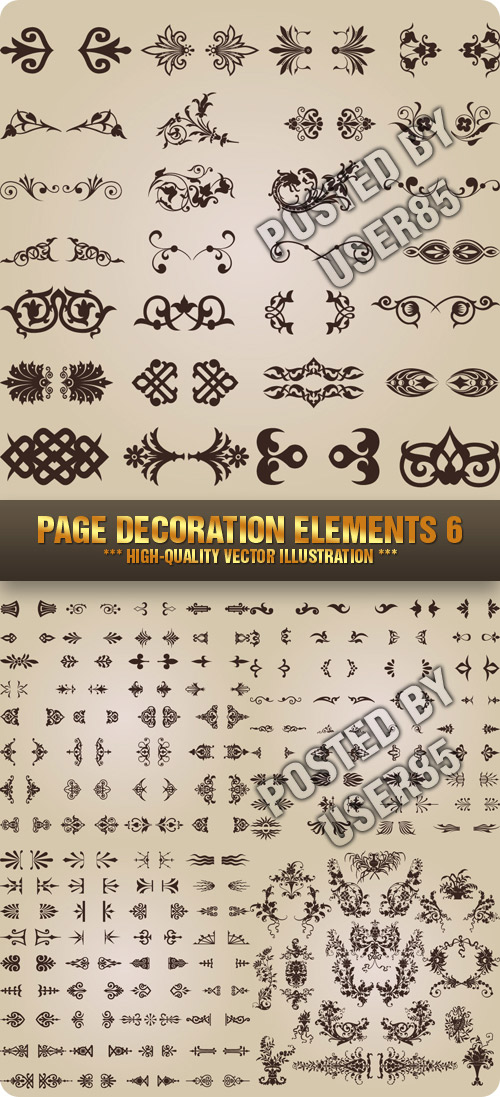 Stock Vector - Page Decoration Elements 6