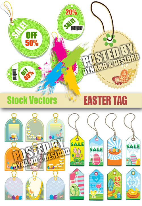 Easter tag - Stock Vectors
