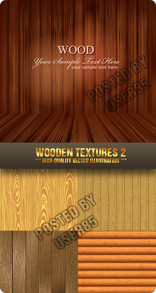 Stock Vector - Wooden Textures 2