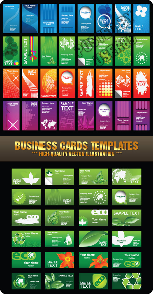 Stock Vector - Business Cards Templates