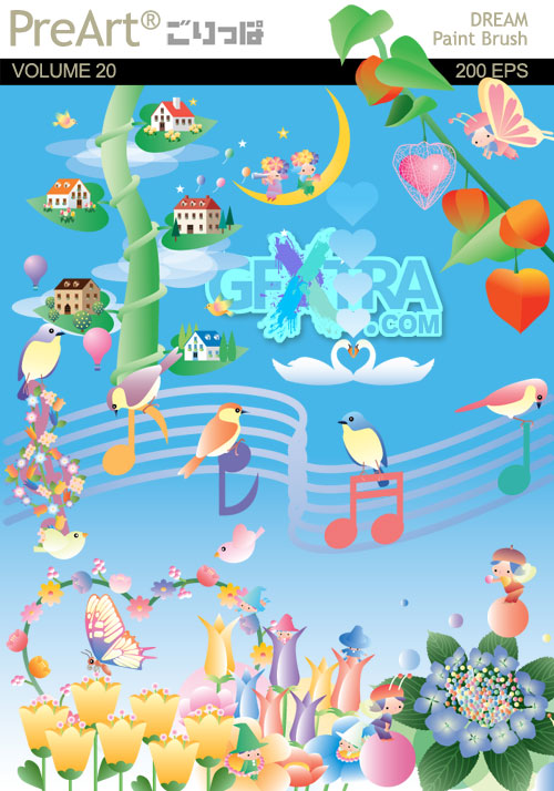 PreArt Vol.20 Dream Paint Brush 200xEPS