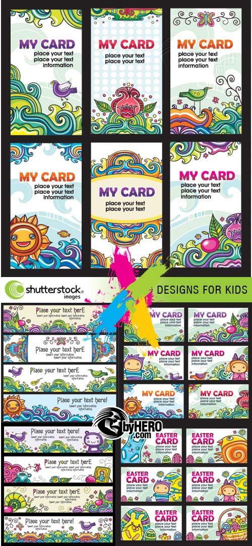 Card Designs for Kids 5xEPS Vector SS Card Designs for Kids 5xEPS Vector SS