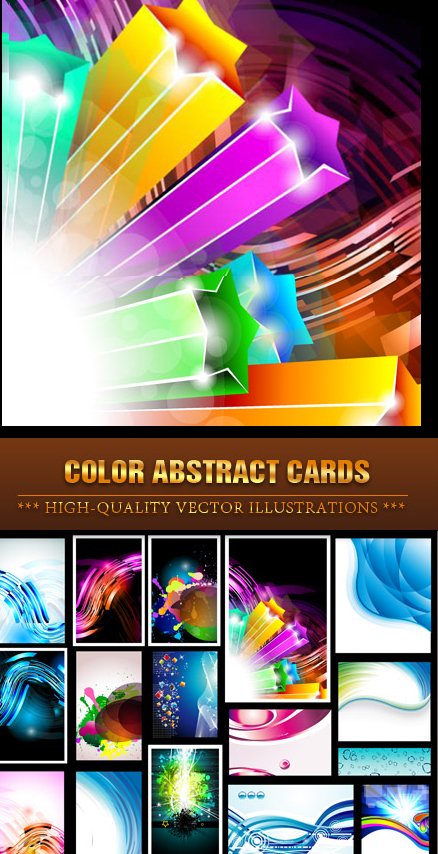 Color abstract cards