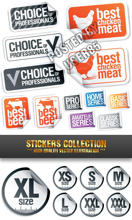 Stock Vector - Stickers Collection