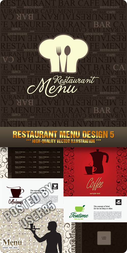 Stock Vector - Restaurant Menu Design 5