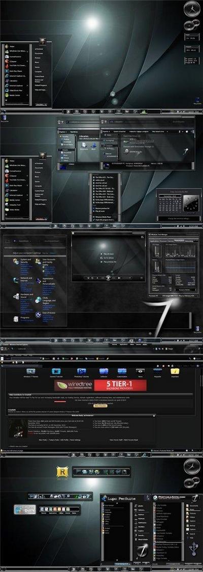 Theme for Windows 7 - Black Vs se7en