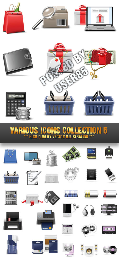 Stock Vector - Various Icons Collection 5