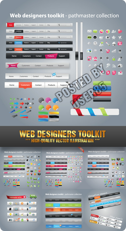 Stock Vector - Web Designers Toolkit