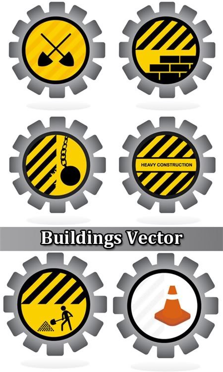 Stock vector - Buildings warning icons
