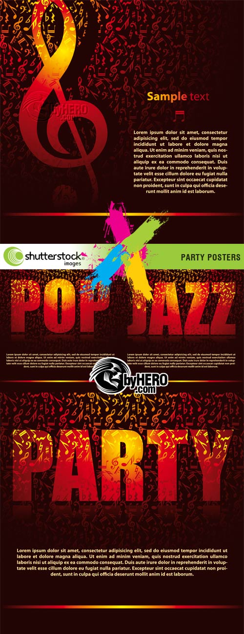 Party Posters 4xEPS Vector SS