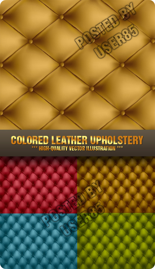 Stock Vector - Colored Leather Upholstery