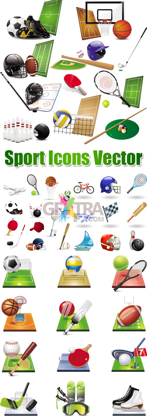 Sport Icons Vectors 4xEPS