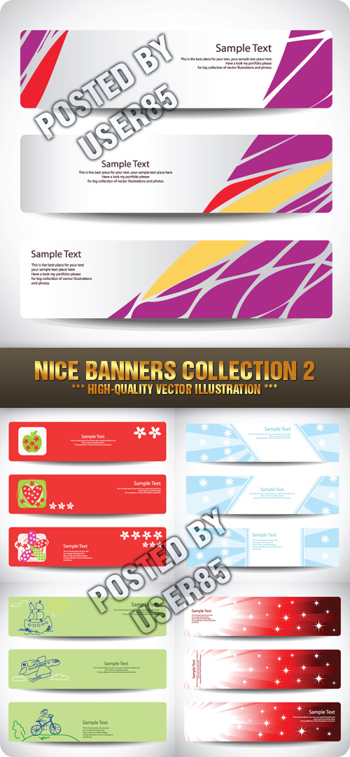Stock Vector - Nice Banners Collection 2