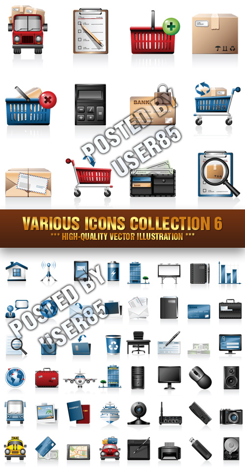 Stock Vector - Various Icons Collection 6