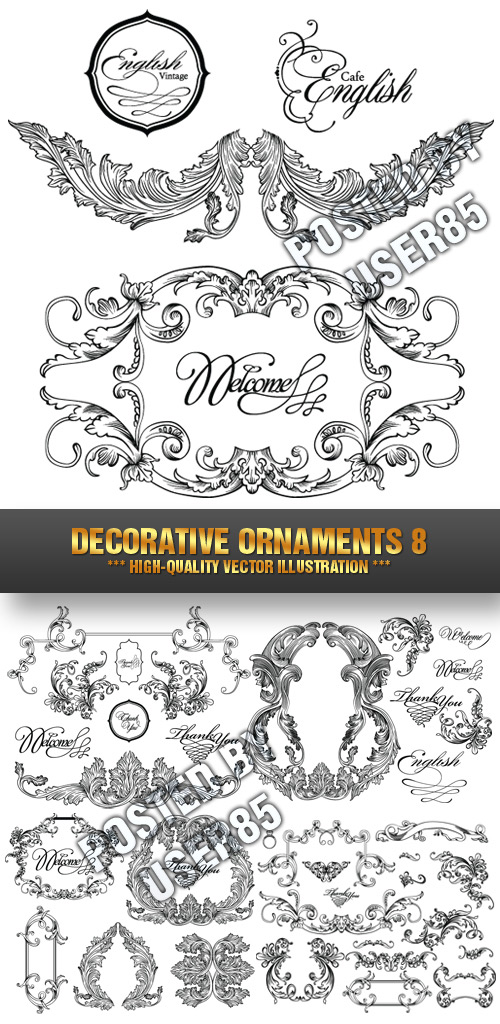 Stock Vector - Decorative Ornaments 8, 5xEPS