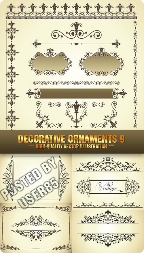 Stock Vector - Decorative Ornaments 9, 5xEPS
