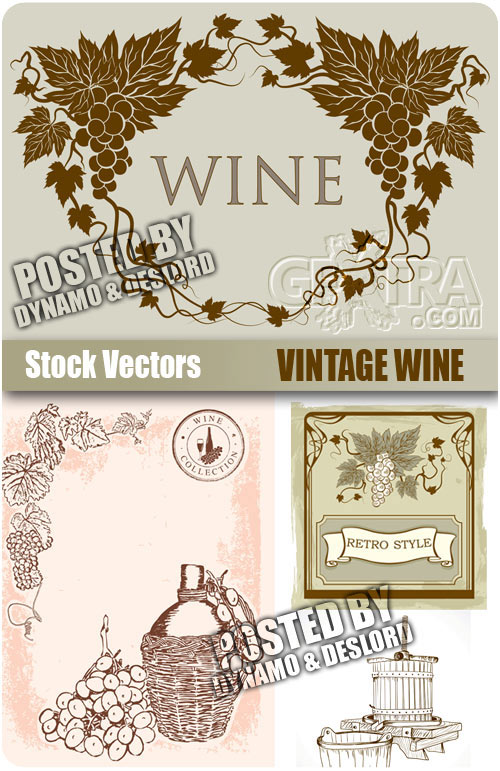 Vintage wine - Stock Vectors