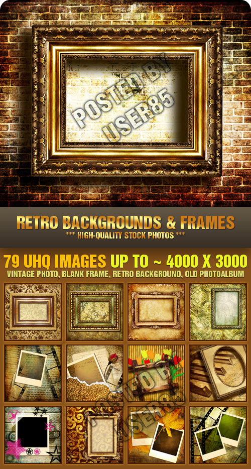Stock Photo - Retro Backgrounds & Frames