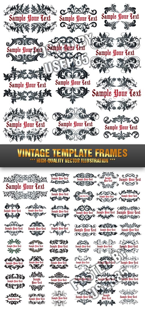 Stock Vector - Vintage Template Frames