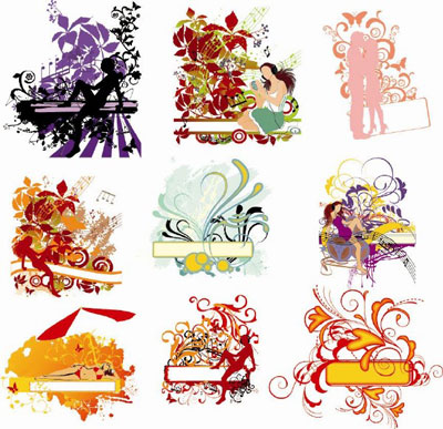Colorful Vector Silhouettes