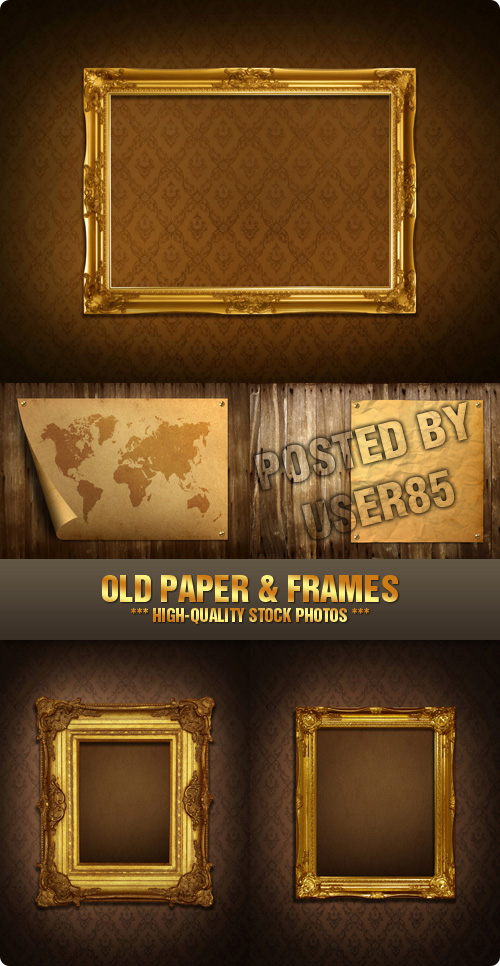 Stock Photo - Old Paper & Frames