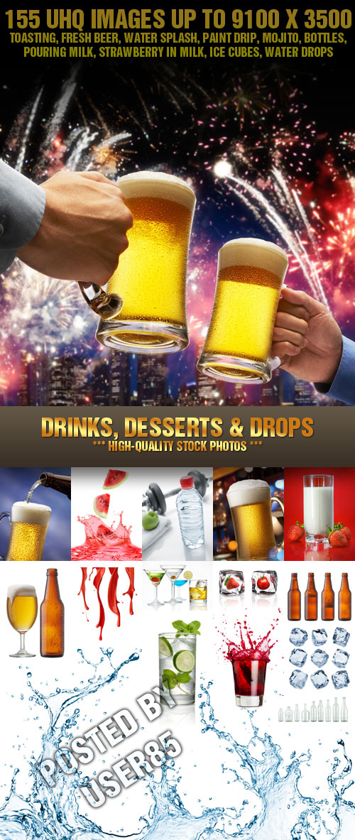 Stock Photo - Drinks, Desserts & Drops