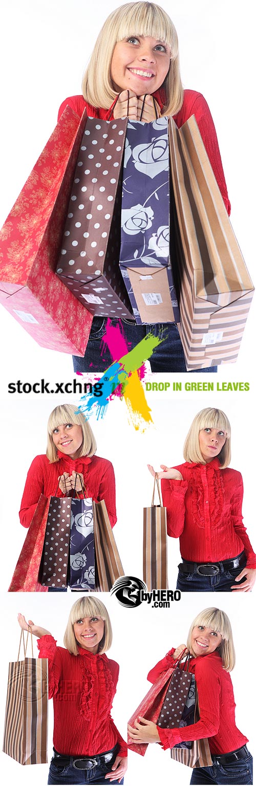 StockXchange - Shopping Blonde Girl 5xJPGs