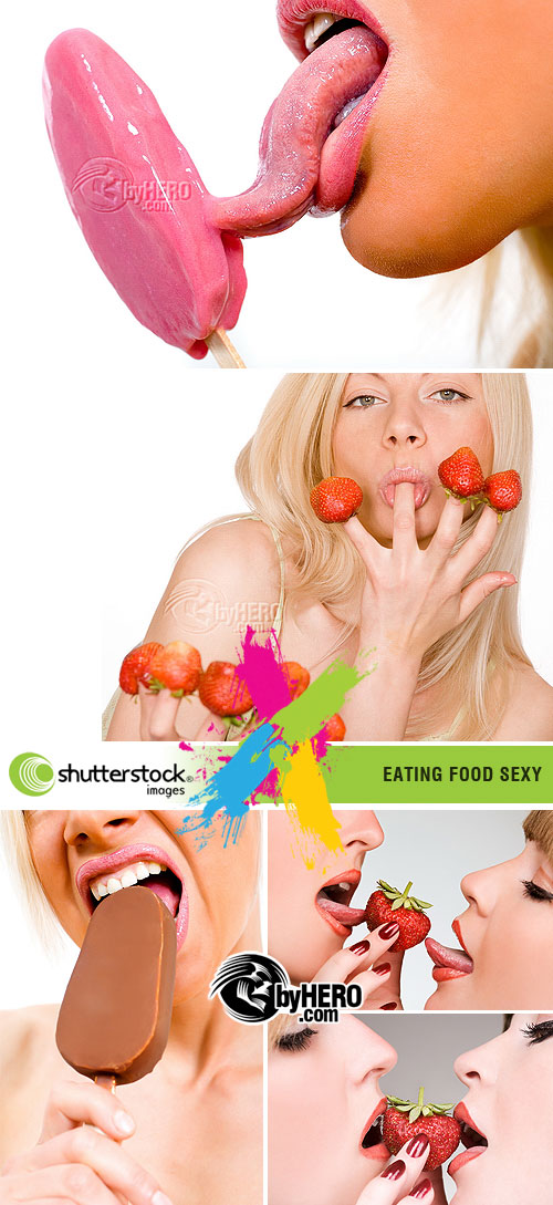 Eating Food Sexy 5xJPGs Stock Image SS