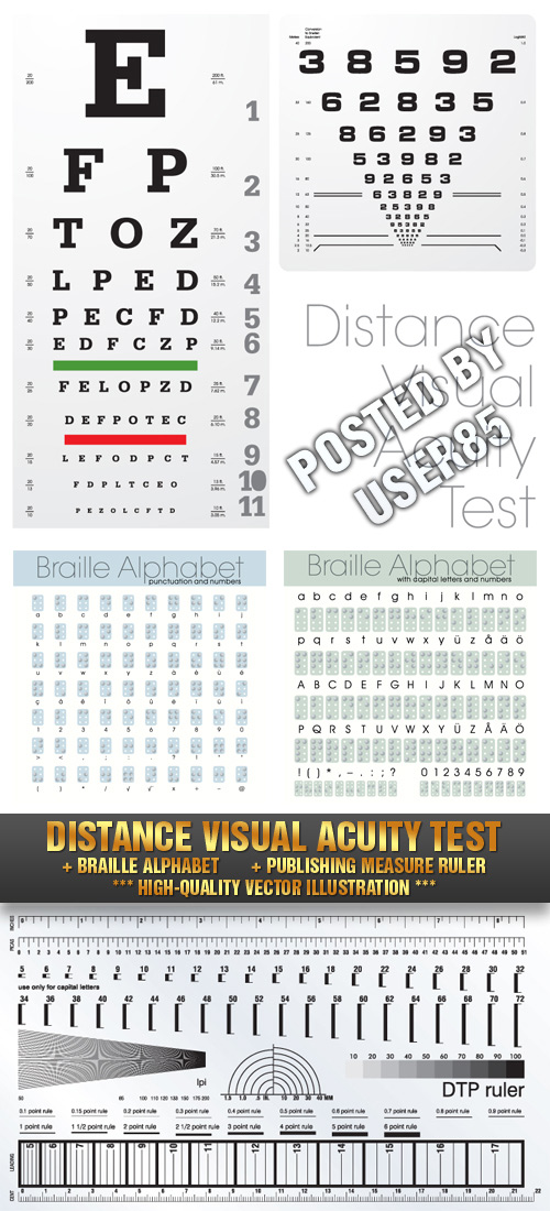 Stock Vector - Distance Visual Acuity Test