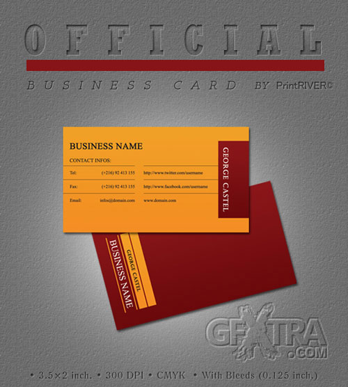 Official Business Card PSD Template