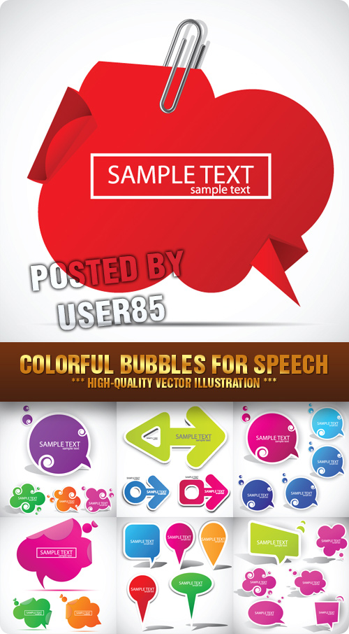 Stock Vector - Colorful Bubbles for Speech