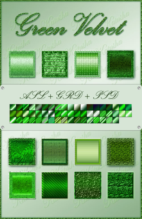 Styles for Photoshop - Green Velvet