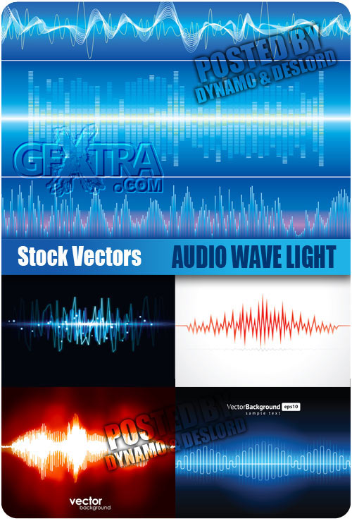 Audio wave light - Stock Vectors