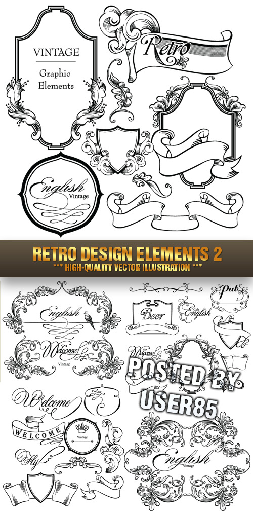Stock Vector - Retro Design Elements 2