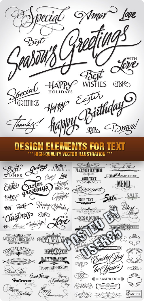 Stock Vector - Design Elements for Text