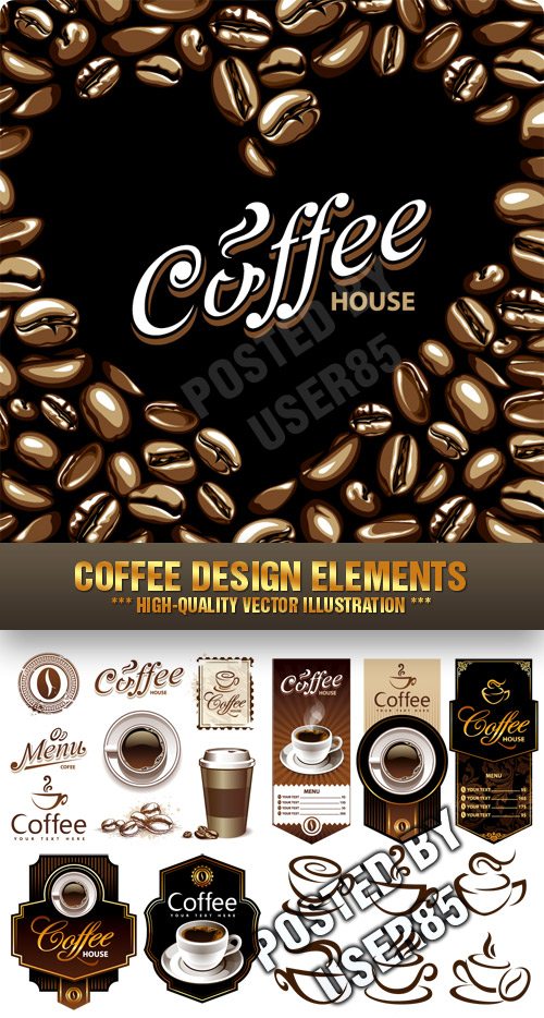 Stock Vector - Coffee Design Elements