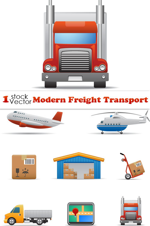 Modern Freight Transport Vector