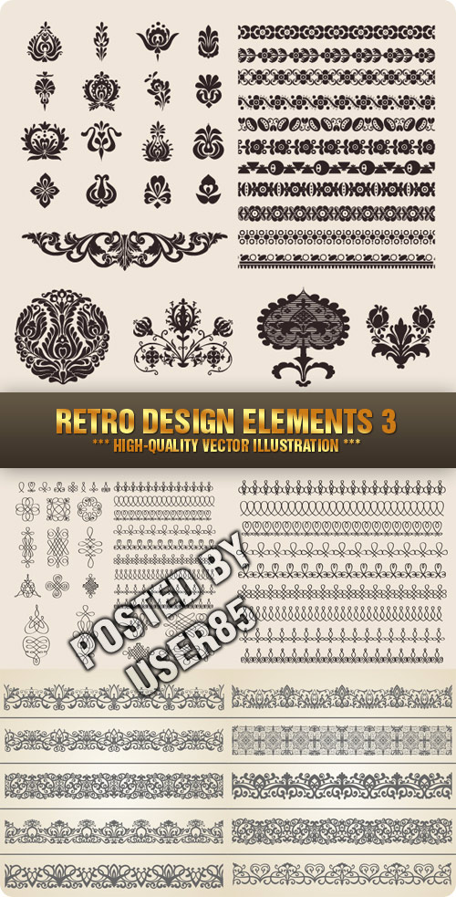 Stock Vector - Retro Design Elements 3